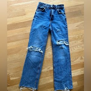 Zara high rise flare jeans